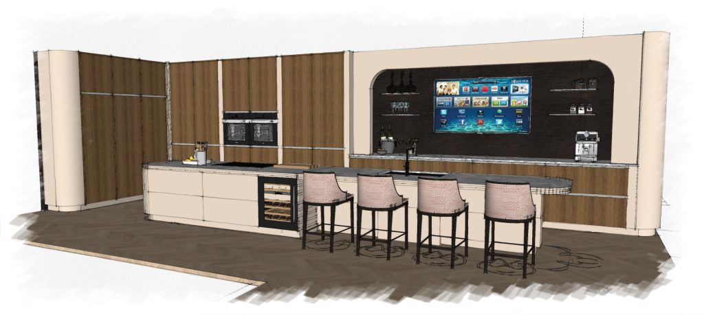 3D Keuken laten ontwerpen optie 2 koof