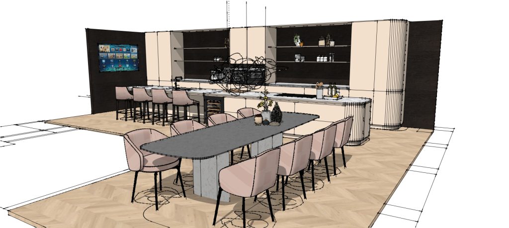 keuken laten ontwerpen 3D keukenschets optie 4