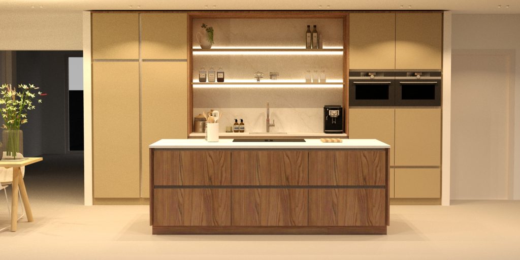 Lichtplan keuken 2200K Kaarslicht