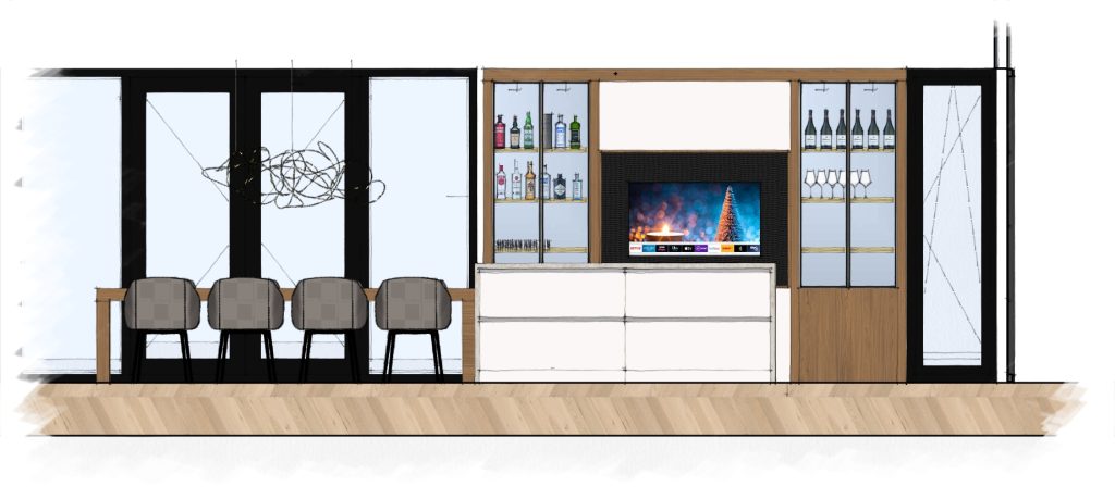 Keukenontwerp als 3D visualisatie voor indeling en routing